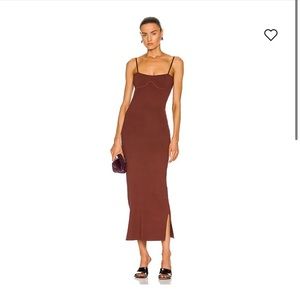 Nanushka Nyoka Dress size XS mahogany brown